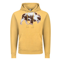 Vintage Mustard Cowhide Bison Silhouette Vintage Hoodie - Bettercallsaul