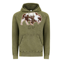 Vintage Olive Cowhide Bison Silhouette Vintage Hoodie - Bettercallsaul