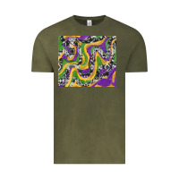 Vintage Olive mardi gras cowhide Vintage Tee - RanaPortraitStore