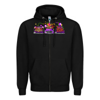 Black Mardi Gras Farm Trucks Zipper Hoodie - FaDigitalArtStudio