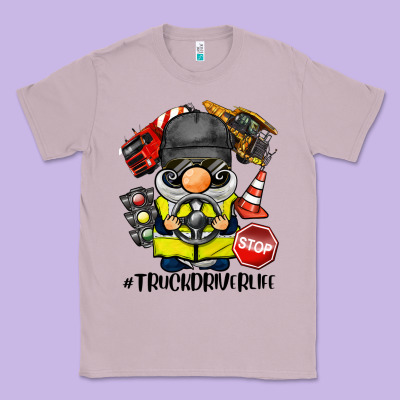 Truck Driver Life Gnome Classic Tee Designed By Barkaloodesign