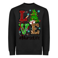 Black love nurse life christmas Heavyweight Sweatshirt - CowGirlArtShop