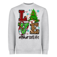 Love Nurse Life Christmas Heavyweight Sweatshirt | Teevron