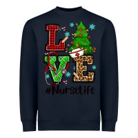 Navy love nurse life christmas Heavyweight Sweatshirt - CowGirlArtShop