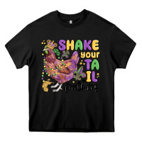 Black shake your tail feathers Heavy Core Tee - MaliasSmallBusiness