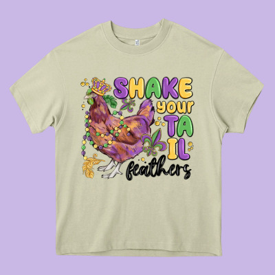 Shake Your Tail Feathers Heavy Core Tee Designed By Maliassmallbusiness