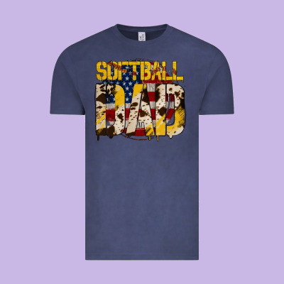 American Softball Dad Vintage Tee Designed By Bettercallsaul