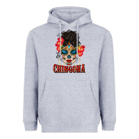 Heather Grey chingona latina bun mama Heavyweight Hoodie - BundleAndBundleShop