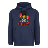 Navy chingona latina bun mama Heavyweight Hoodie - BundleAndBundleShop