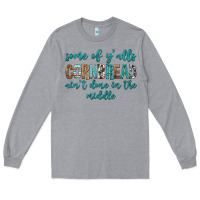 Heather Grey Some of Y'alls Cornbread Ain't Done In Middle Long Sleeve Tee - texasbilliewilder