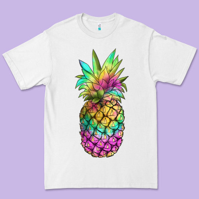 Tie Dye Pineapple Premium Tee Designed By Jahusdesignshop