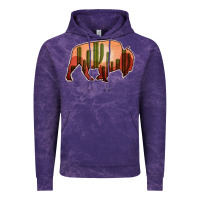Cloud Purple Cactus Bison Silhouette Vintage Hoodie - Bettercallsaul