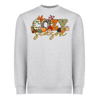 Heather Grey cozy season Heavyweight Sweatshirt - CowGirlArtShop
