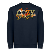 Navy cozy season Heavyweight Sweatshirt - CowGirlArtShop