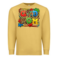Antique Gold autism god mom Premium Sweatshirt - LillyAllenDesigns
