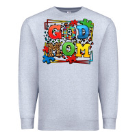 Heather Grey autism god mom Premium Sweatshirt - LillyAllenDesigns