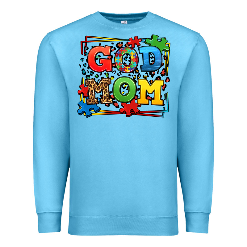 Autism God Mom Premium Sweatshirt by LillyAllenDesigns | Teevron