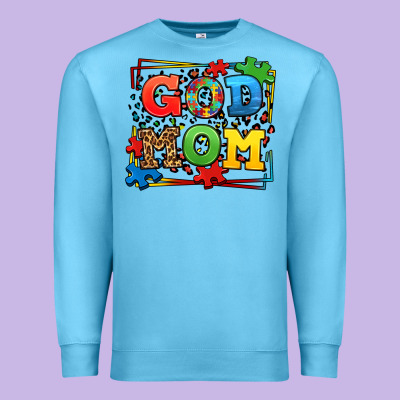 Autism God Mom Premium Sweatshirt Designed By Lillyallendesigns