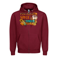 Burgundy Pumpkin Spice Junkie Zipper Hoodie - FaDigitalArtStudio