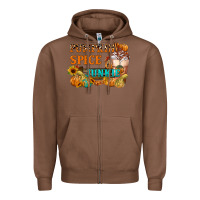 Chestnut Pumpkin Spice Junkie Zipper Hoodie - FaDigitalArtStudio