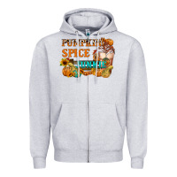 Heather Grey Pumpkin Spice Junkie Zipper Hoodie - FaDigitalArtStudio