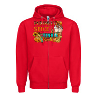 Red Pumpkin Spice Junkie Zipper Hoodie - FaDigitalArtStudio