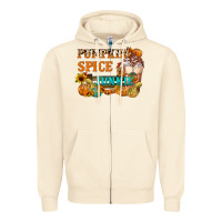 Sandshell Pumpkin Spice Junkie Zipper Hoodie - FaDigitalArtStudio