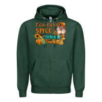 Sports Green Pumpkin Spice Junkie Zipper Hoodie - FaDigitalArtStudio