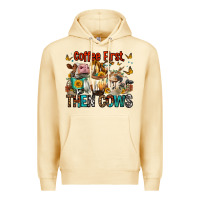 Pina Colada Coffee First Then Cows Premium Hoodie - FaDigitalArtStudio