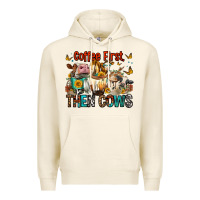 Tofu Coffee First Then Cows Premium Hoodie - FaDigitalArtStudio
