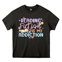 Asphalt reading fiction is my addiction Heavy Core Tee - MaliasSmallBusiness