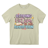 Mossy reading fiction is my addiction Heavy Core Tee - MaliasSmallBusiness
