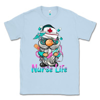 Dusty Blue nurse life  gnome Classic Tee - BarkalooDesign