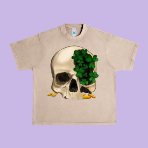 St Patrick's  Skeleton Urban Heavy Tee Designed By Bettercallsaul