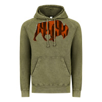 Vintage Olive Red Cactus Bison Silhouette Vintage Hoodie - Bettercallsaul