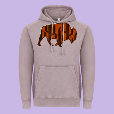 Red Cactus Bison Silhouette Vintage Hoodie Designed By Bettercallsaul