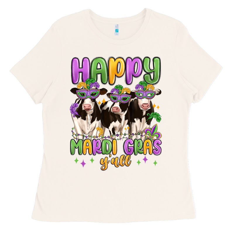 Happy Mardi Gras Y'all Ladies Tee by MaliasSmallBusiness | Teevron
