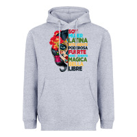 Heather Grey sugar skull women hispanic heritage month Heavyweight Hoodie - BundleAndBundleShop
