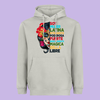 Sugar Skull Women Hispanic Heritage Month Heavyweight Hoodie Designed By Bundleandbundleshop