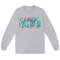 Moon Dust I am a survivor teal ribbon Ovarian Cancer Long Sleeve Tee - NancyCooperArtShop