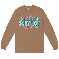 I Am A Survivor Teal Ribbon Ovarian Cancer Long Sleeve Tee | Teevron