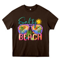 Chocolate Brown salty beach Heavy Core Tee - MaliasSmallBusiness