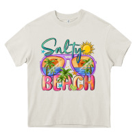 Cream salty beach Heavy Core Tee - MaliasSmallBusiness