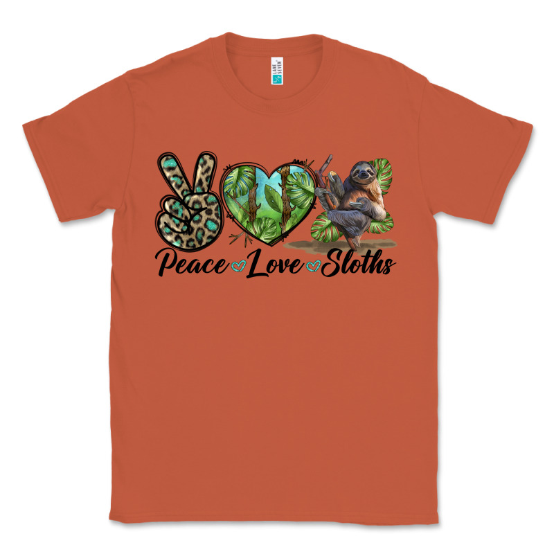 Peace Love Sloths Classic Tee by LillyAllenDesigns | Teevron