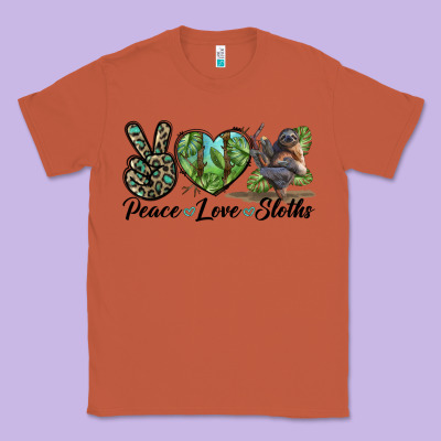 Peace Love Sloths Classic Tee Designed By Lillyallendesigns