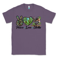 Lavender Peace Love Sloths Classic Tee - LillyAllenDesigns