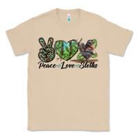 Mushroom Peace Love Sloths Classic Tee - LillyAllenDesigns