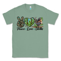 Sage Peace Love Sloths Classic Tee - LillyAllenDesigns