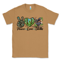 Toasted Coconut Peace Love Sloths Classic Tee - LillyAllenDesigns