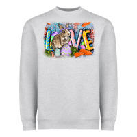 Heather Grey love easter Heavyweight Sweatshirt - CowGirlArtShop